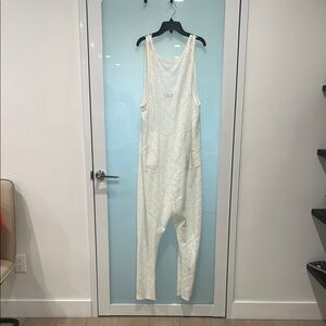 Cream Patterned Jumpsuit